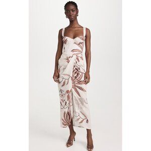 Chic Cream Floral Midi Dress